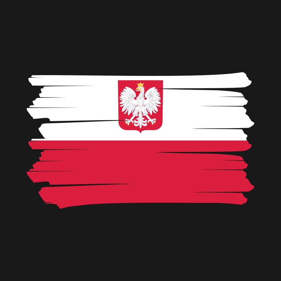 Poland Flag Brush vector
