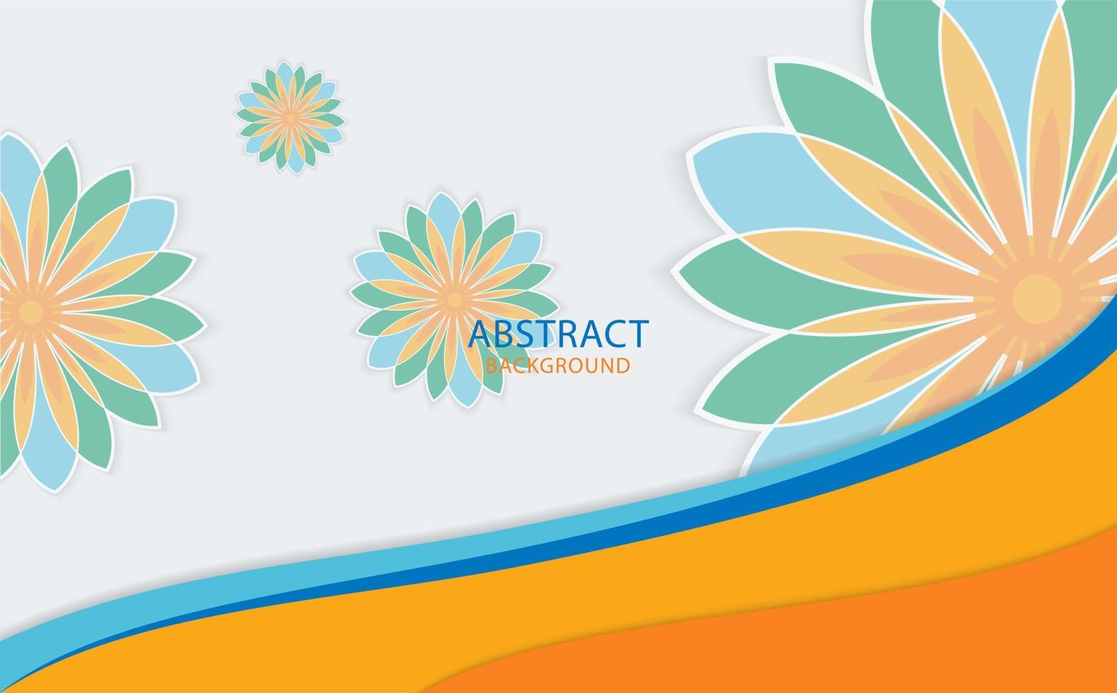 Abstract background with floral ornament vector