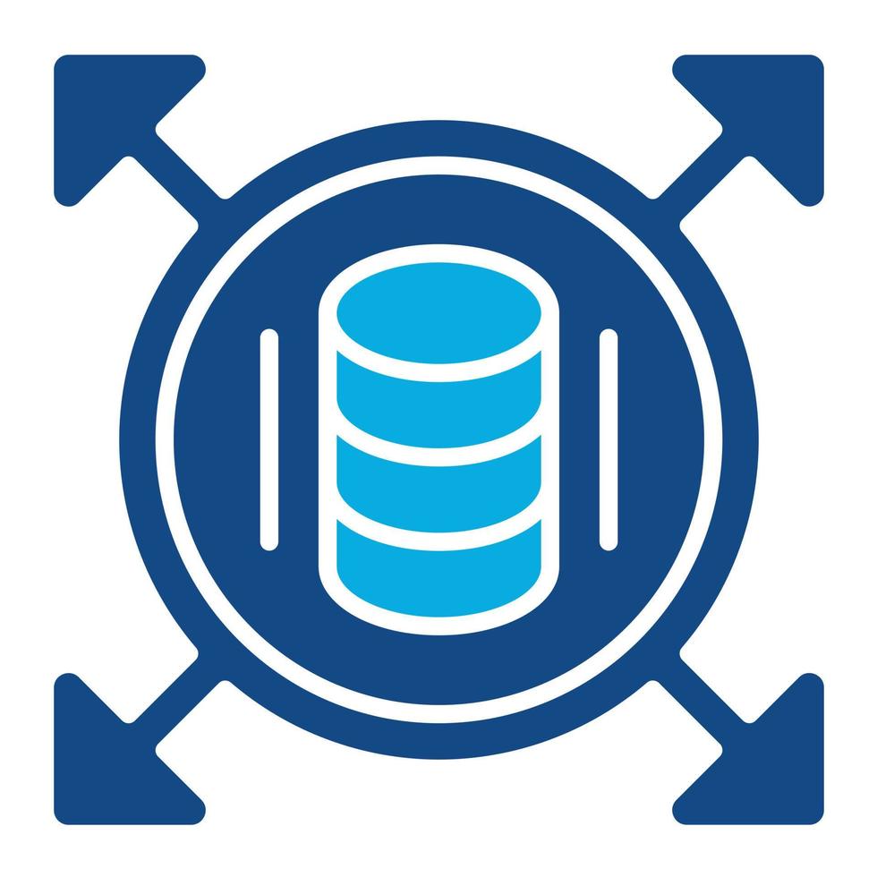 Data Driven Glyph Two Color Icon vector