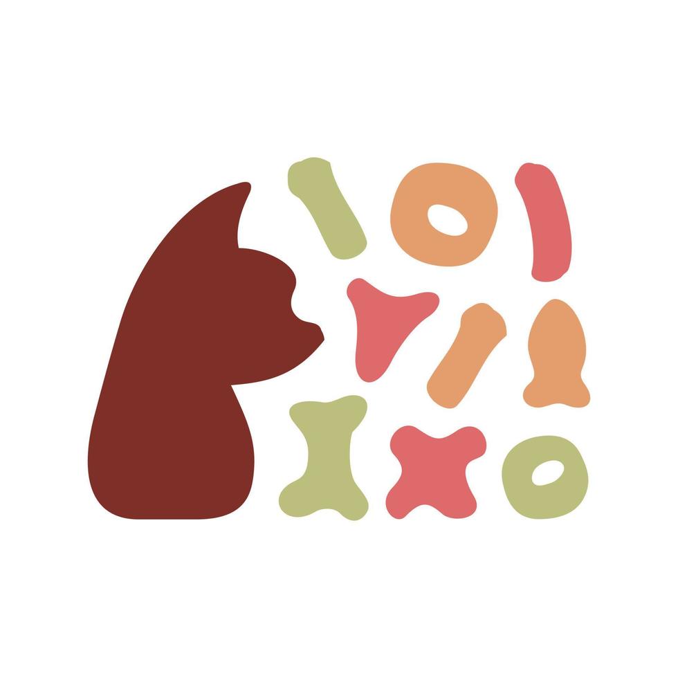 logotipo de comida para mascotas vector