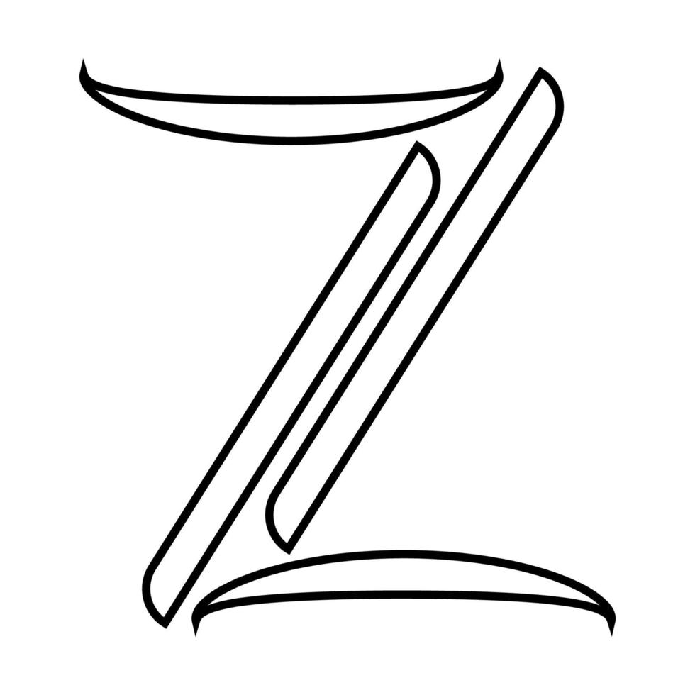 letter z icon illustration vector