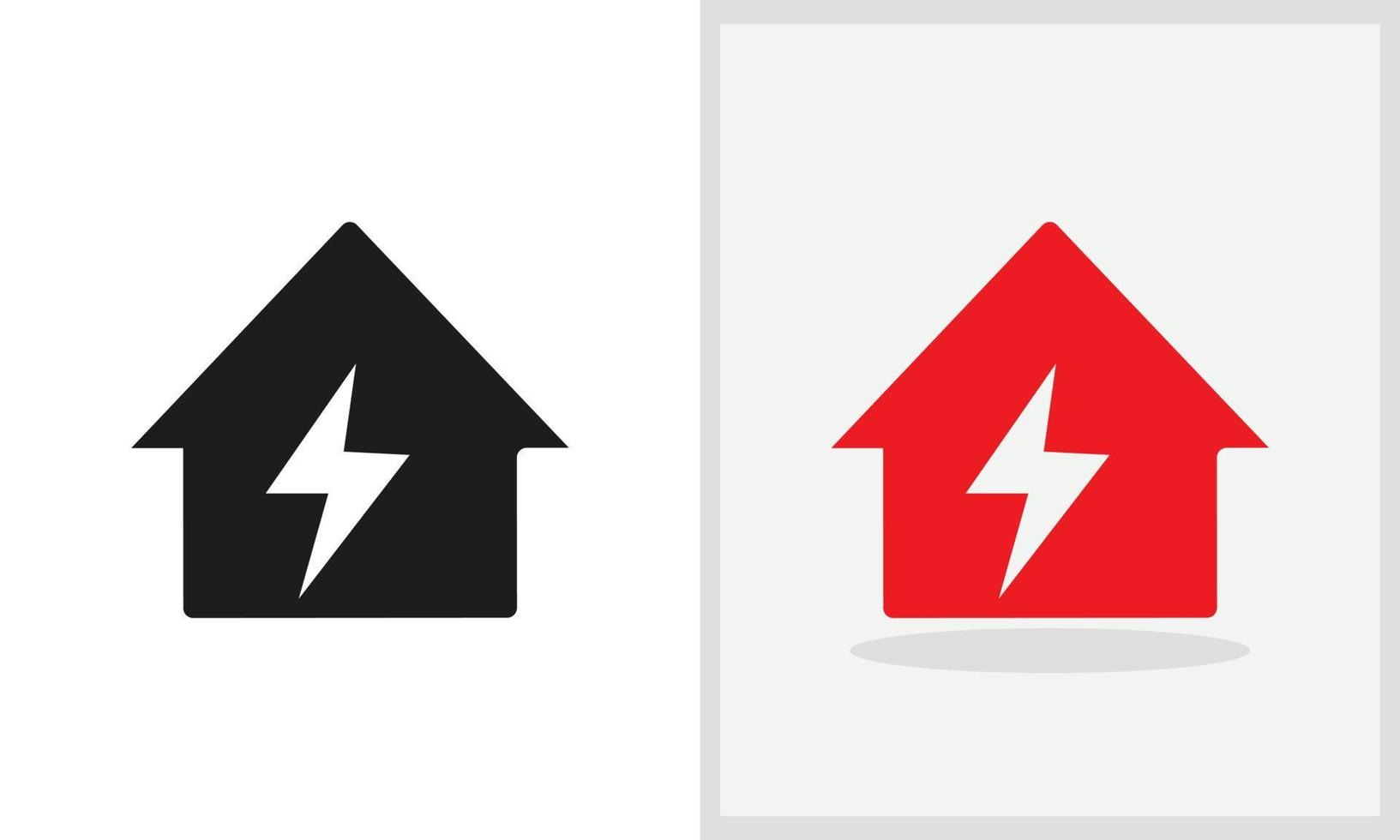 Power House logo design. Home logo with Power concept vector. Power and Home logo design vector
