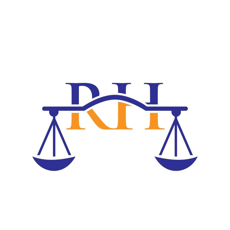 Letter RH Attorney Law Logo Design Vector Template