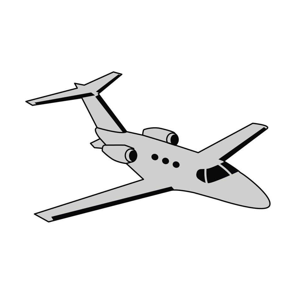 small private airplane vector design