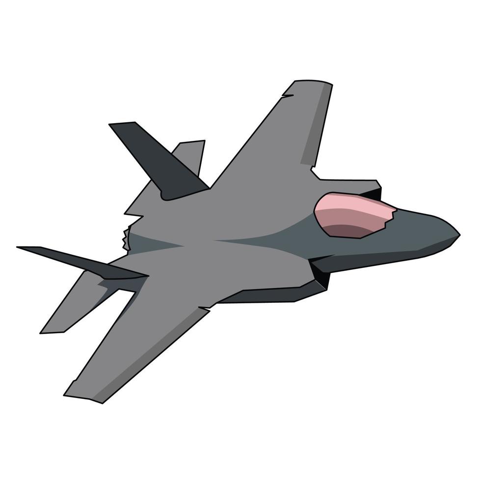 modern stealth jet fighter illustration vector design