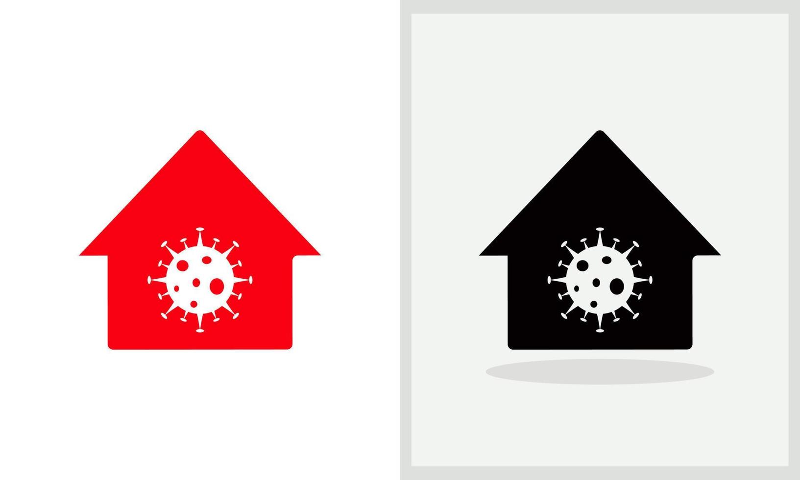 Corona House logo design. Home logo with Corona concept vector. Corona and Home logo design vector
