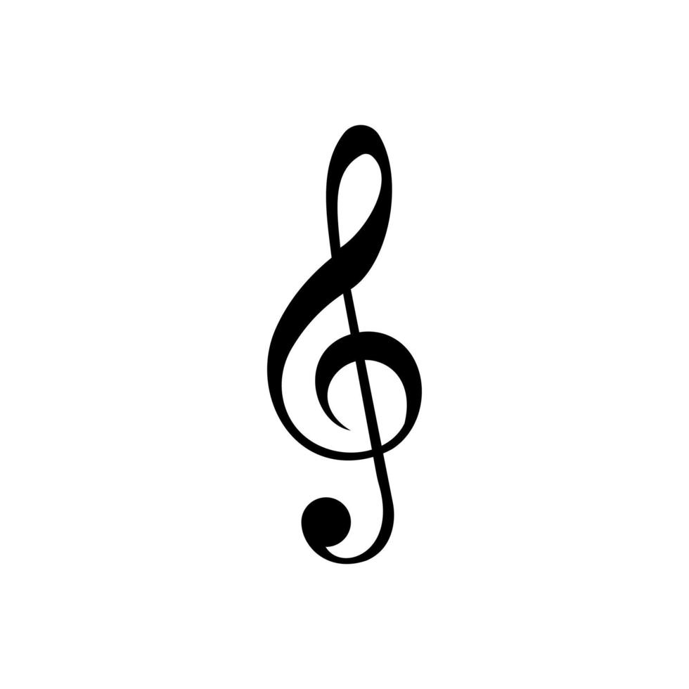 símbolo de nota musical signo de melodía plantilla de vector de icono de música