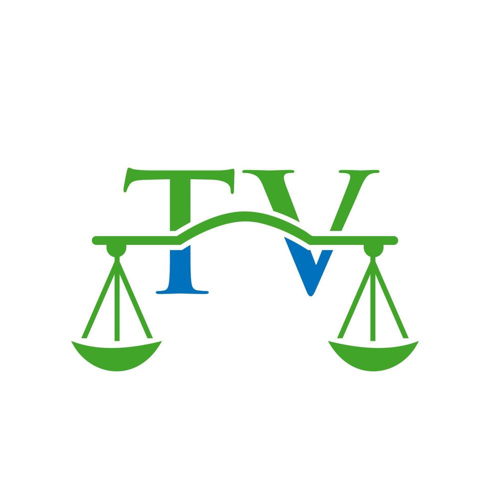 Law Firm Letter TV Logo Design. Law Attorney Sign vector