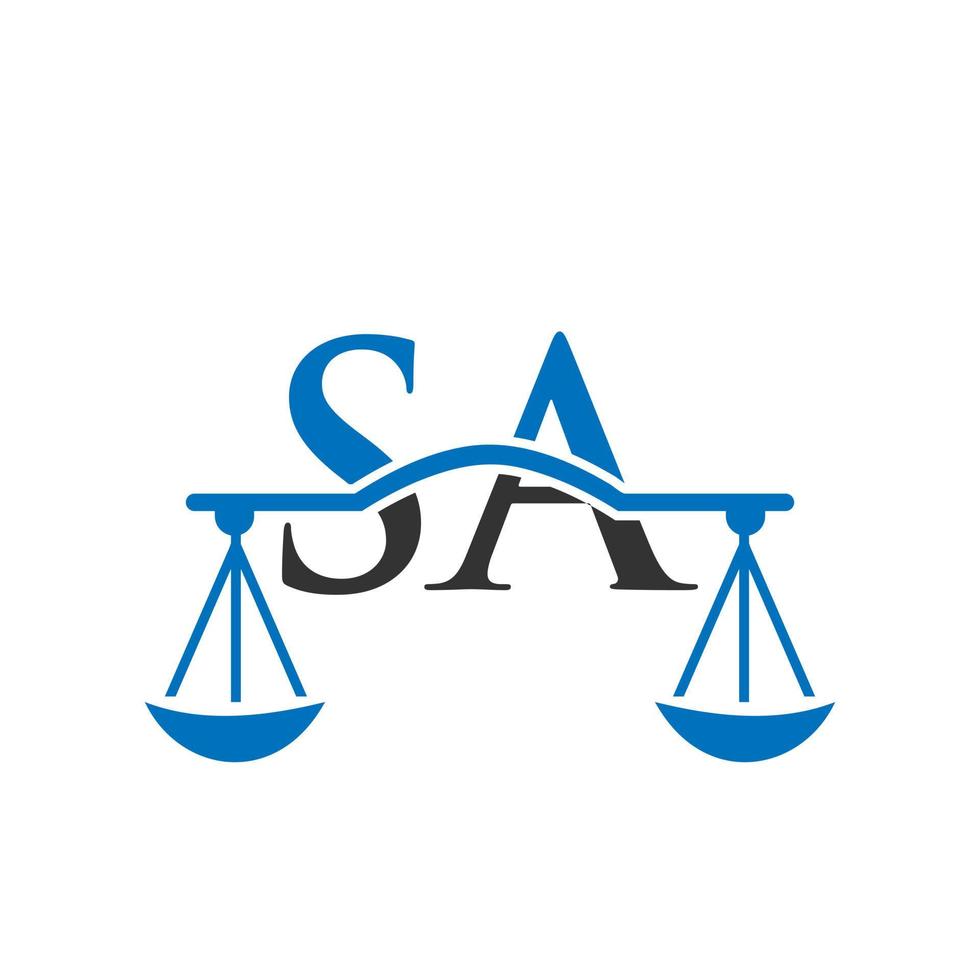 Letter SA Attorney Law Logo Design Vector Template