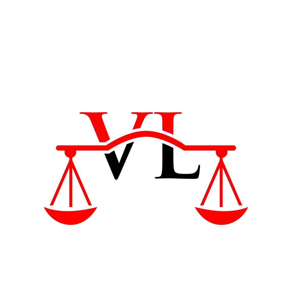 Law Firm Letter VL Logo Design. Law Attorney Sign vector