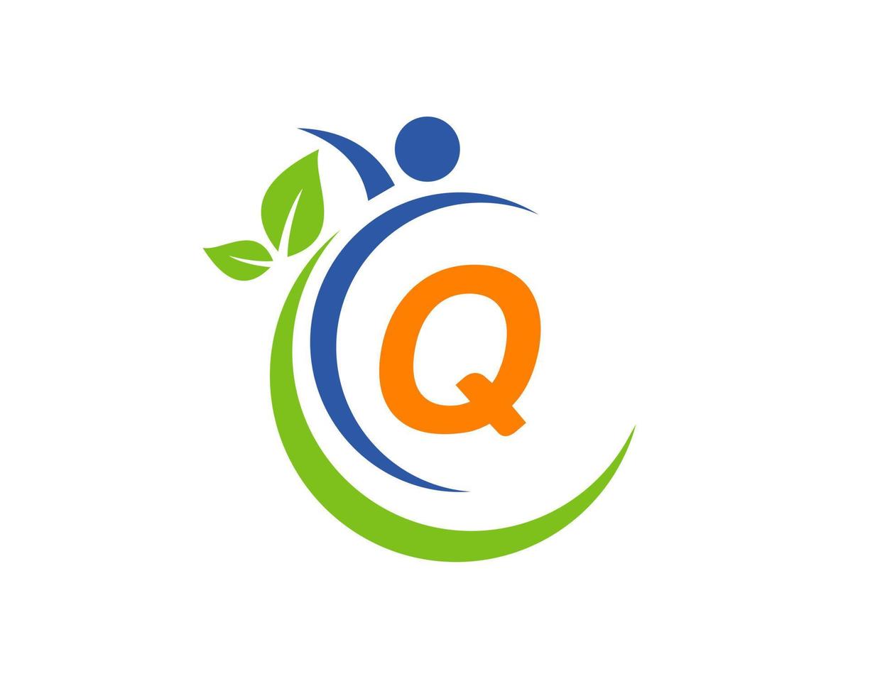 Letter Q Health Care Logo Template. Medical Logo Template Vector