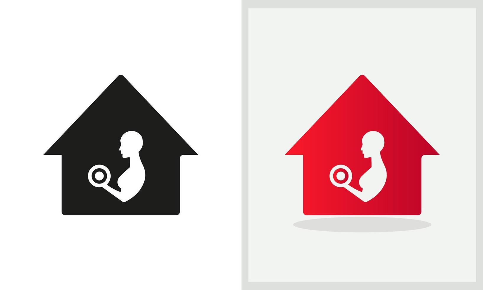 Gym House logo design. Home logo with Fitness concept vector. Fitness and Home logo design vector