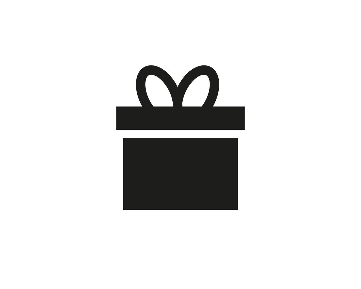 icono de caja de regalo aislado sobre fondo blanco. logotipo de caja de regalo en plantilla de vector de estilo de diseño de moda