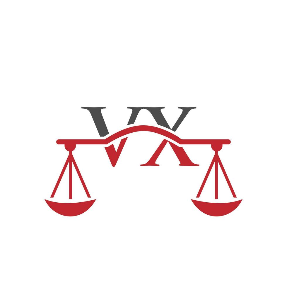Law Firm Letter VX Logo Design. Law Attorney Sign vector