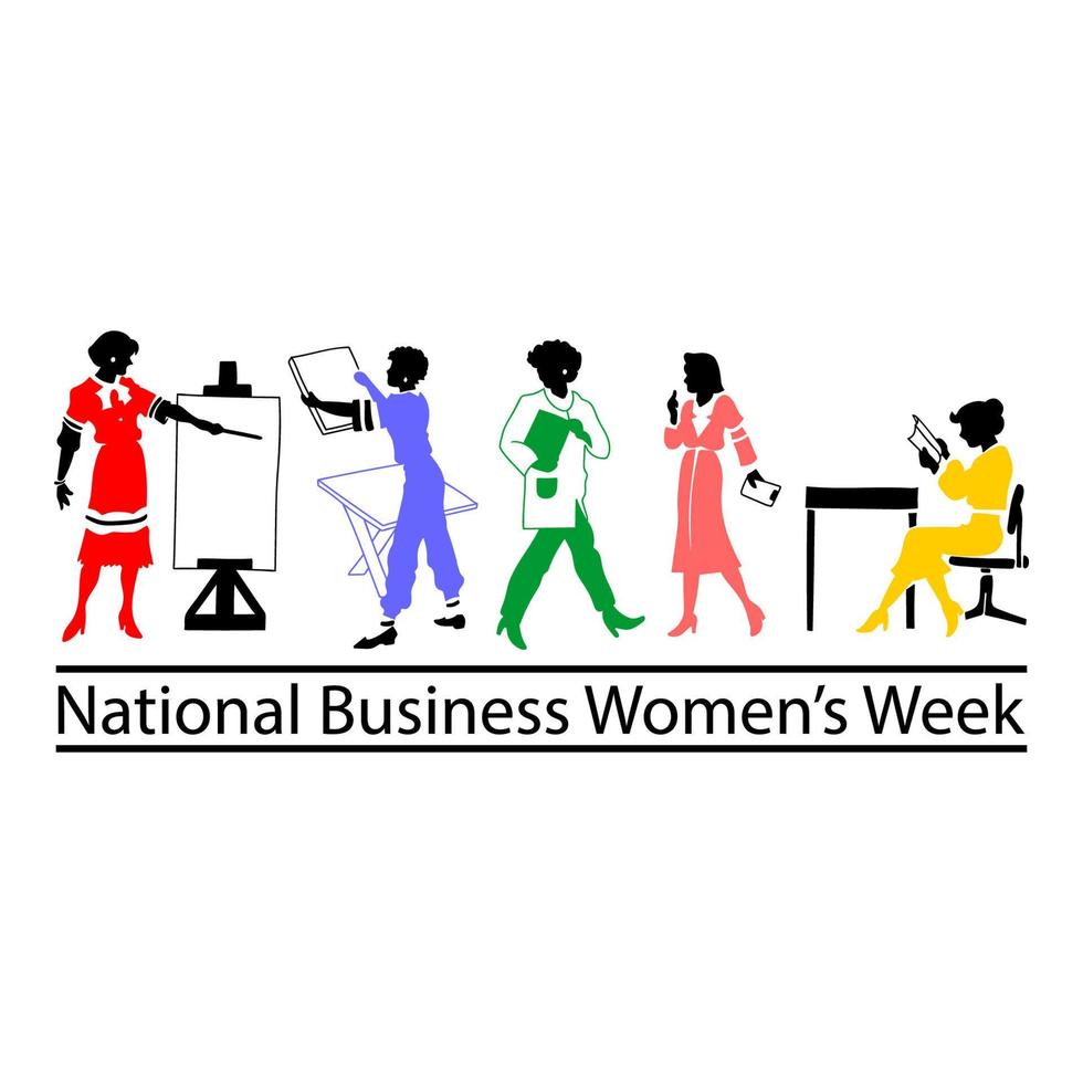 national business women week 17581261 Vector Art at Vecteezy