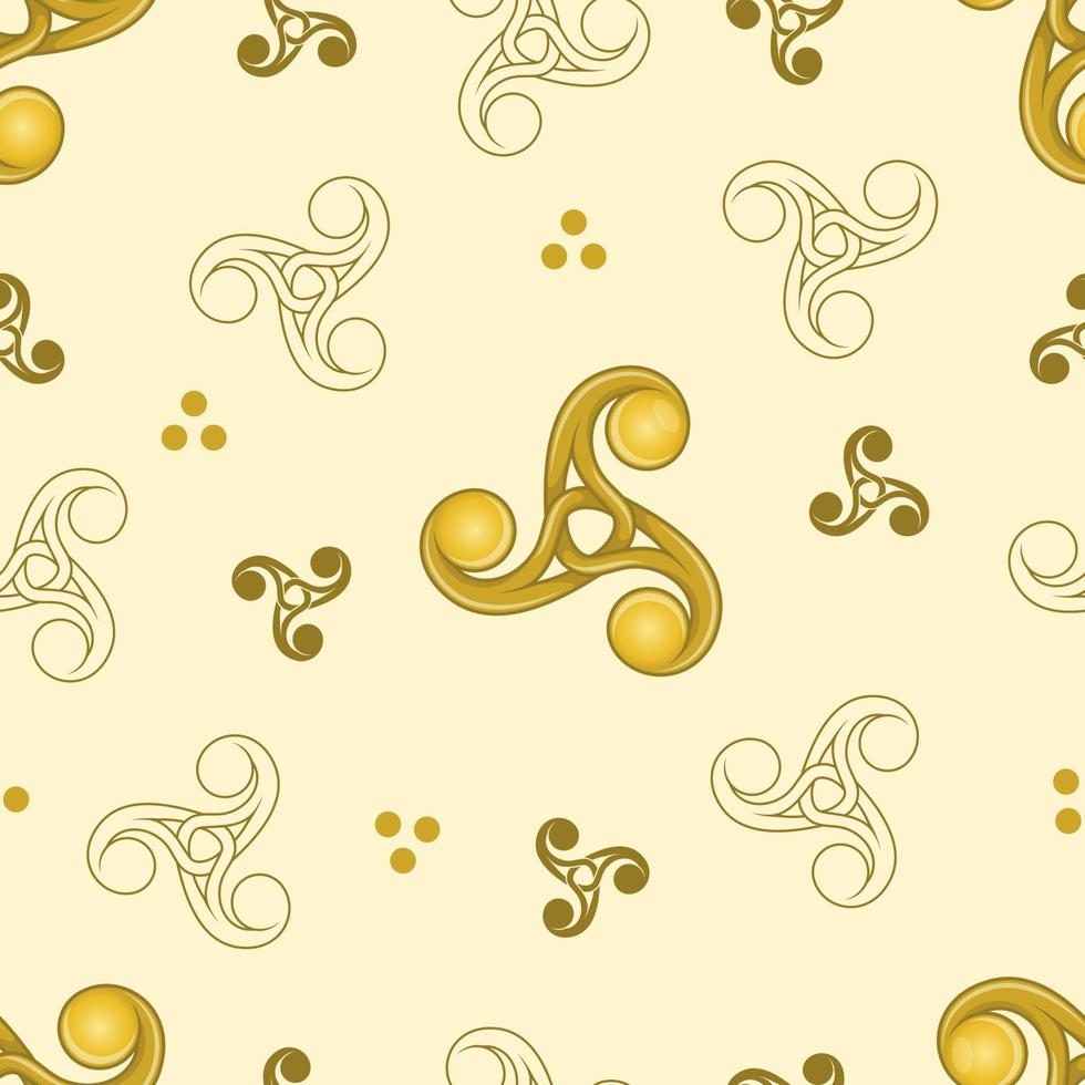 Knotted triskelion symbol pattern design vector