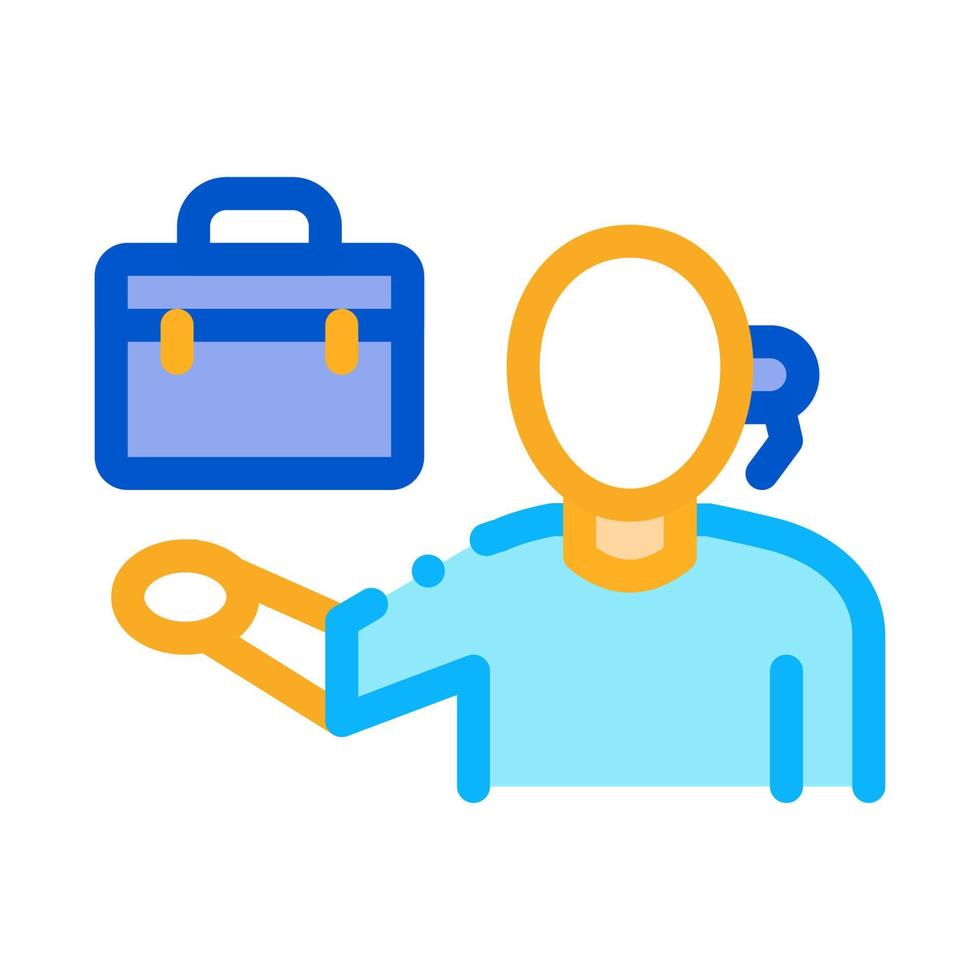 problems about work icon vector outline illustration