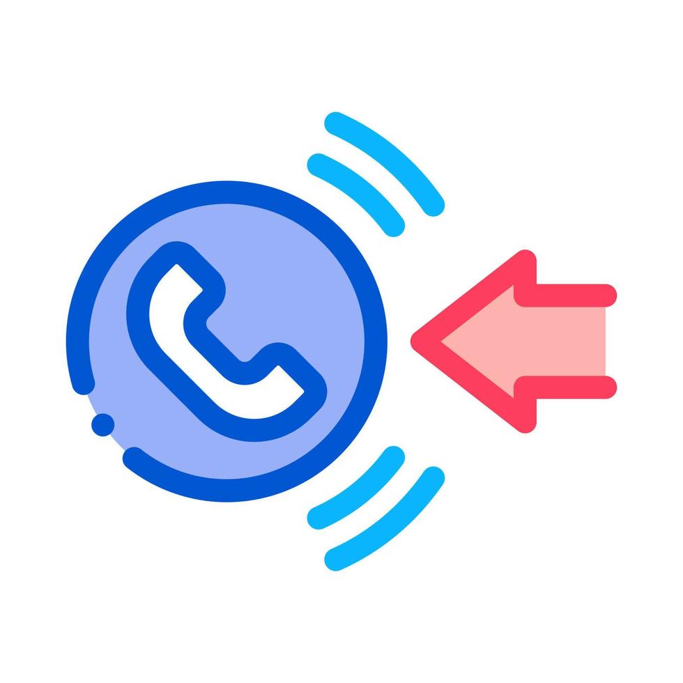 help desk incoming call icon vector outline illustration