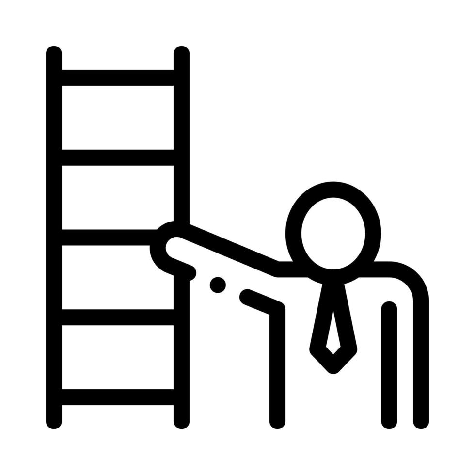 Human Stairs Icon Vector Outline Illustration