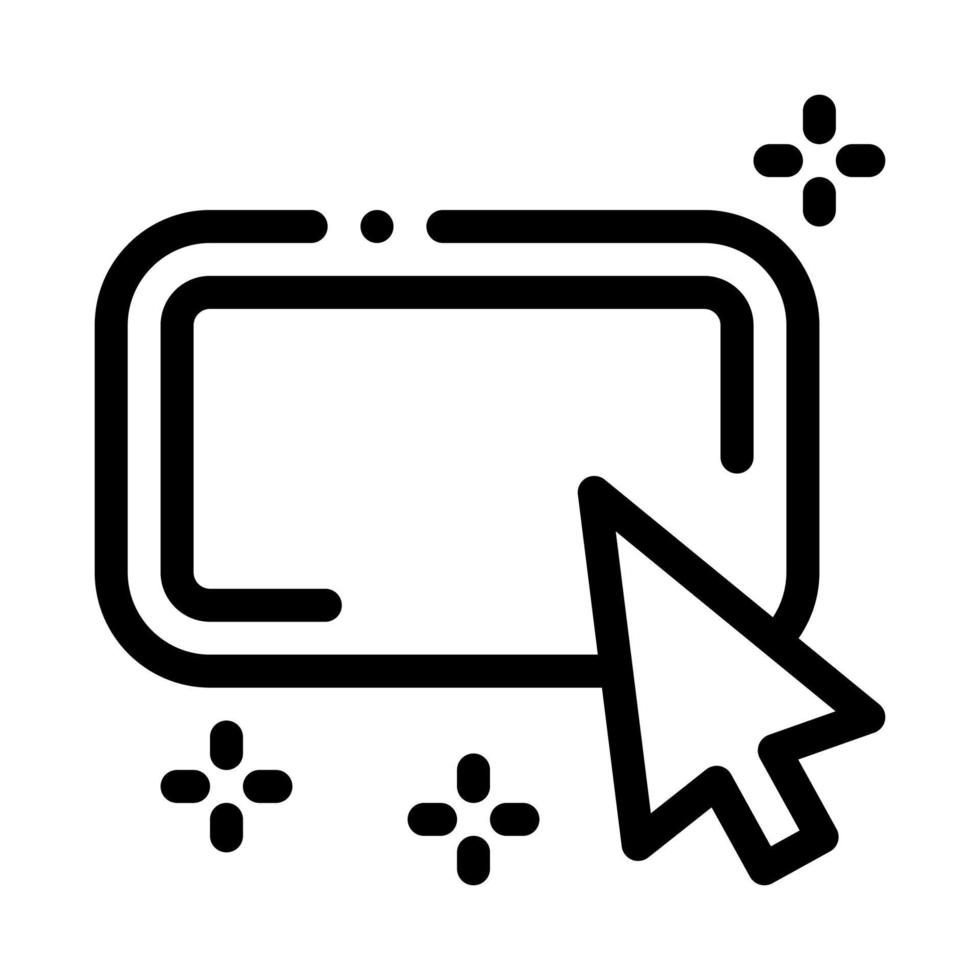 click on optimization button icon vector outline illustration