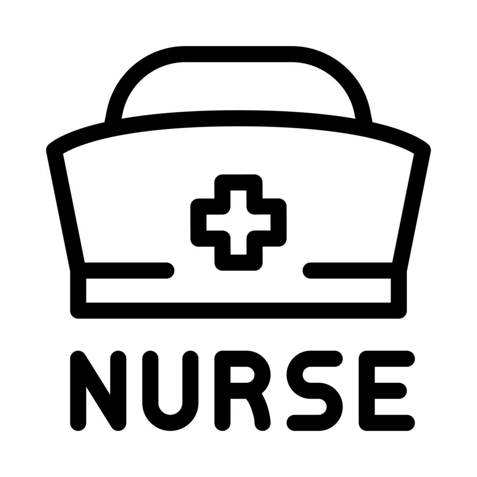 nurse hat icon vector outline illustration