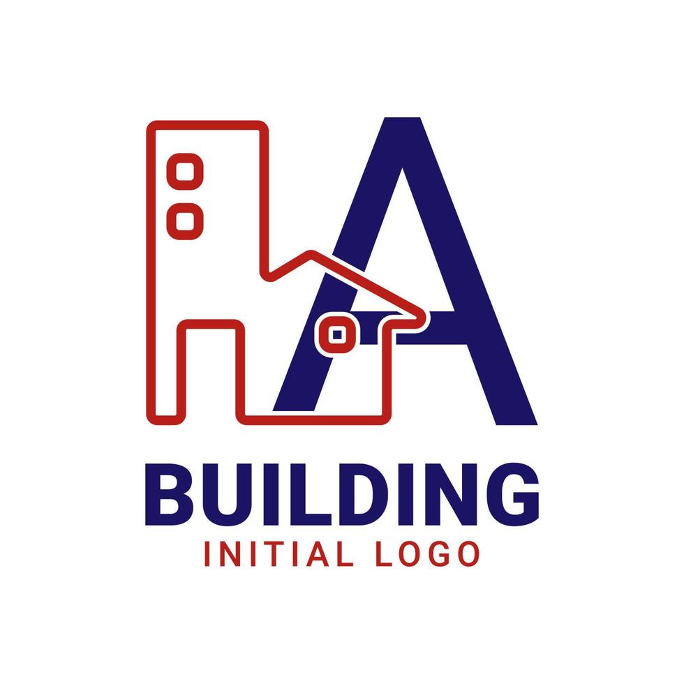 letter A building initial vector logo design
