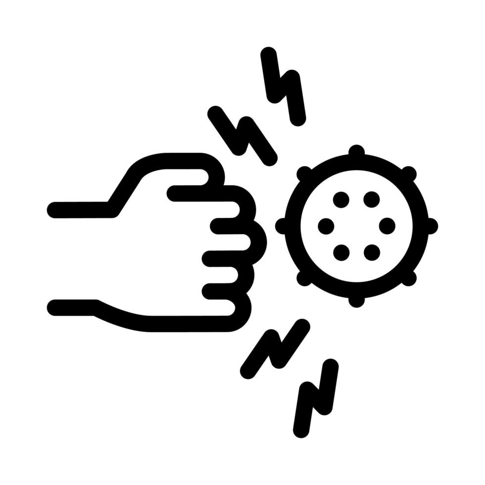 virus control icon vector outline illustration