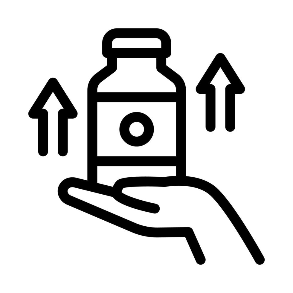 jar of vitamins to enhance immunity icon vector outline illustration