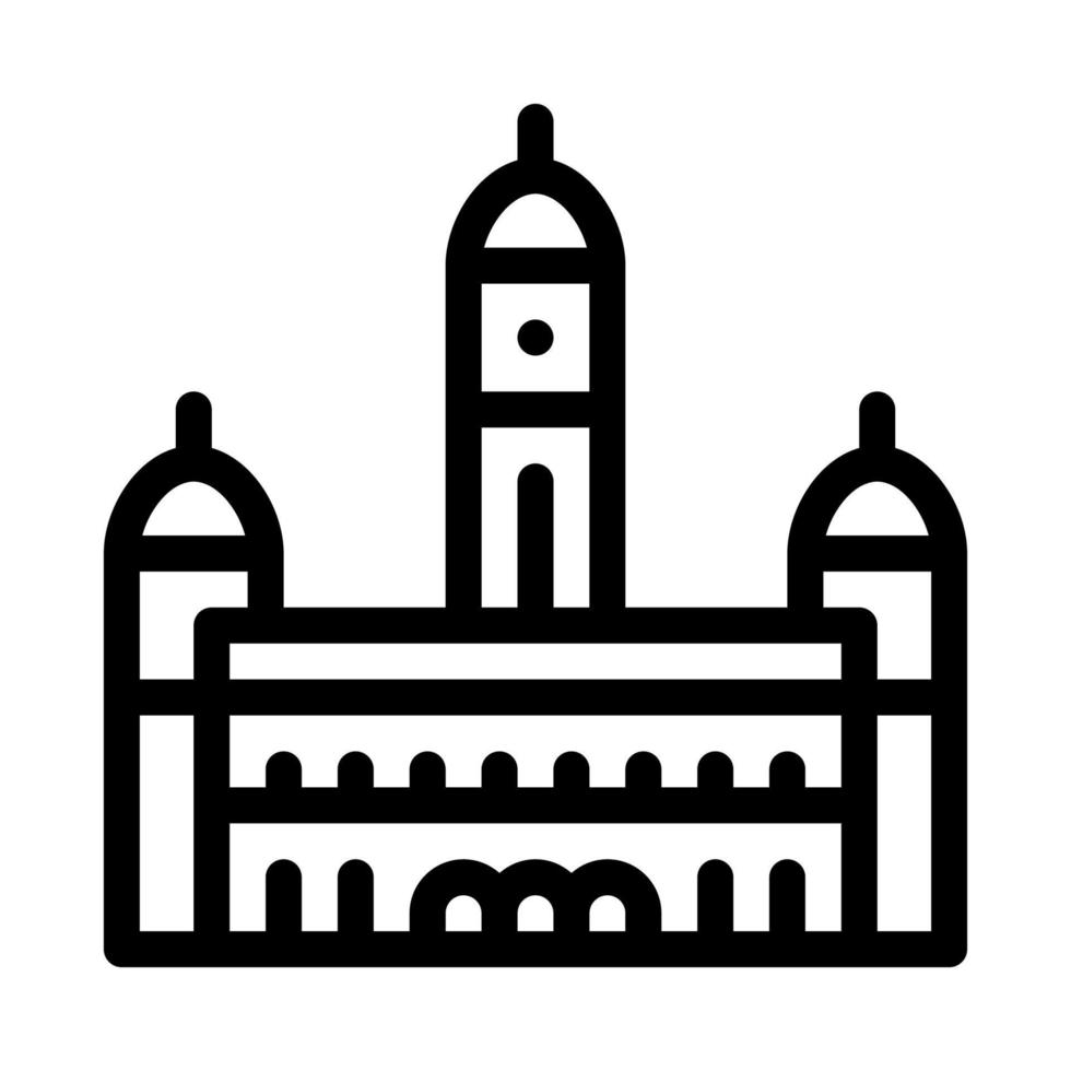 sultan palace abdul - samad icon vector outline illustration