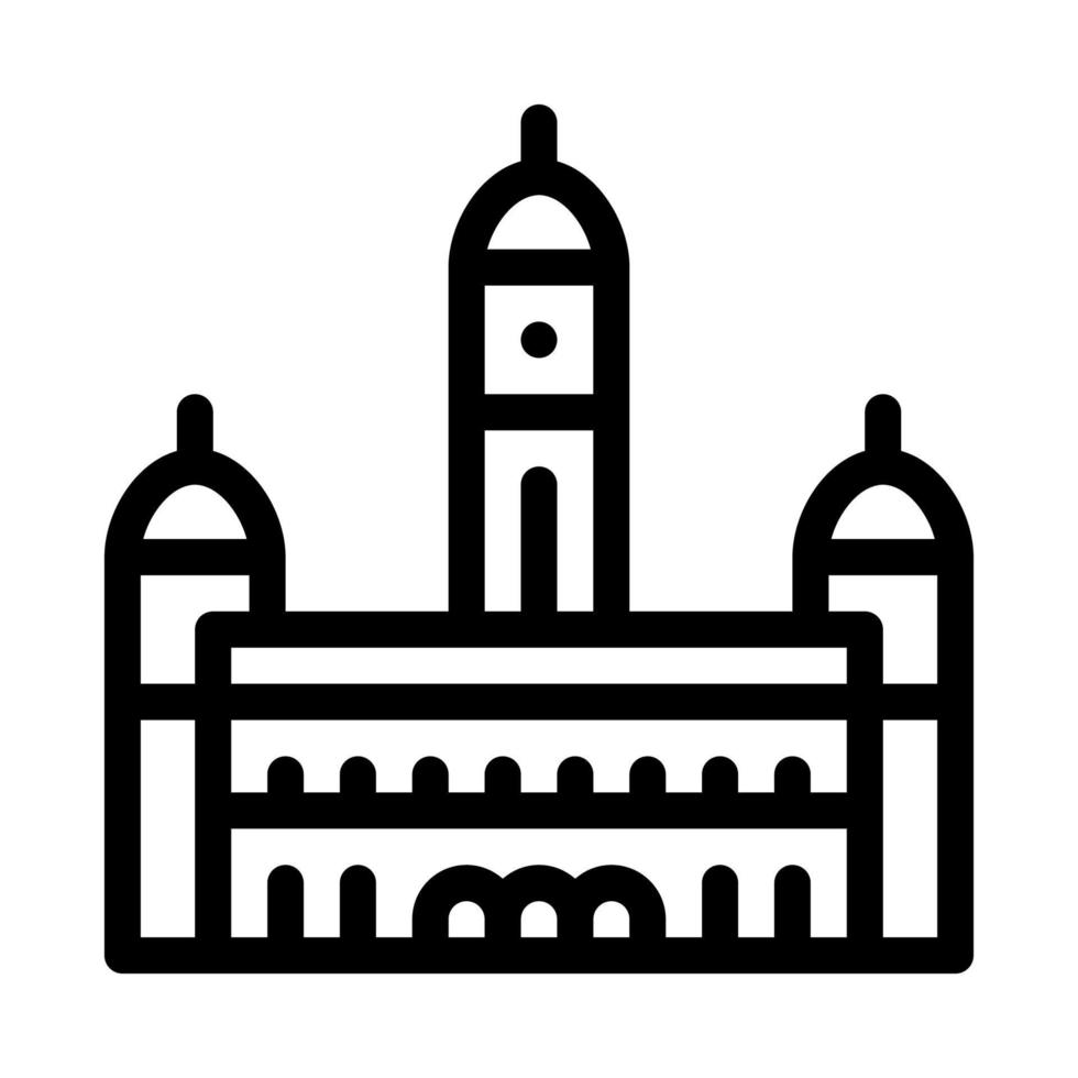 sultan palace abdul - samad icon vector outline illustration