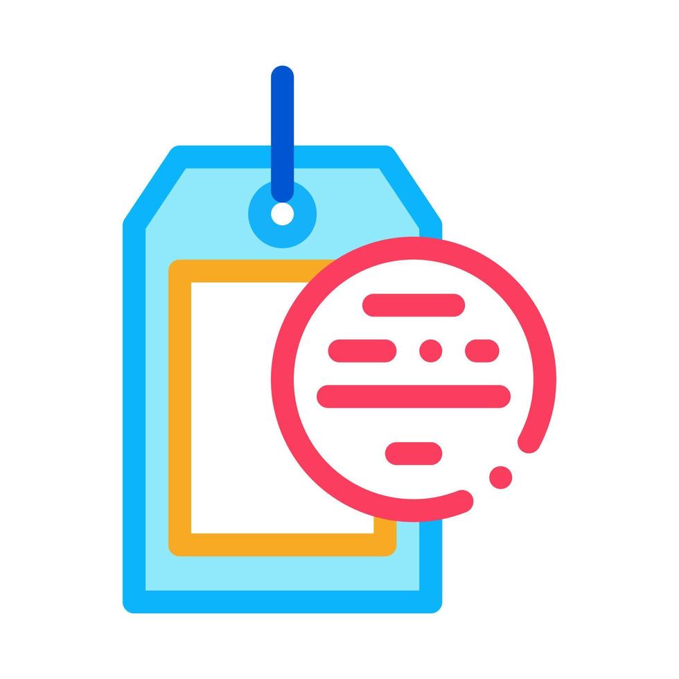 Blank Label Icon Vector Outline Illustration