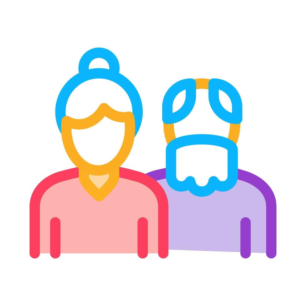 Grandparents Icon Vector Outline Illustration