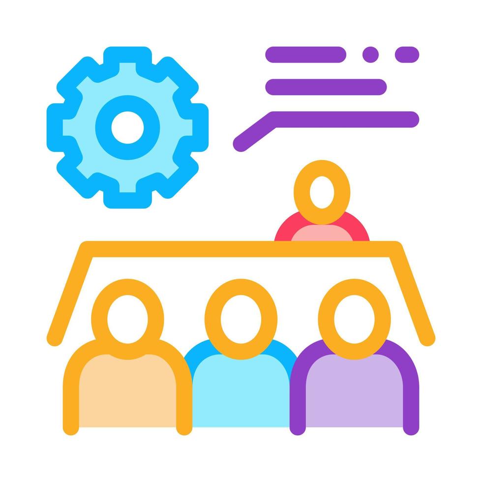 Meeting Training Icon Vector Outline Illustration