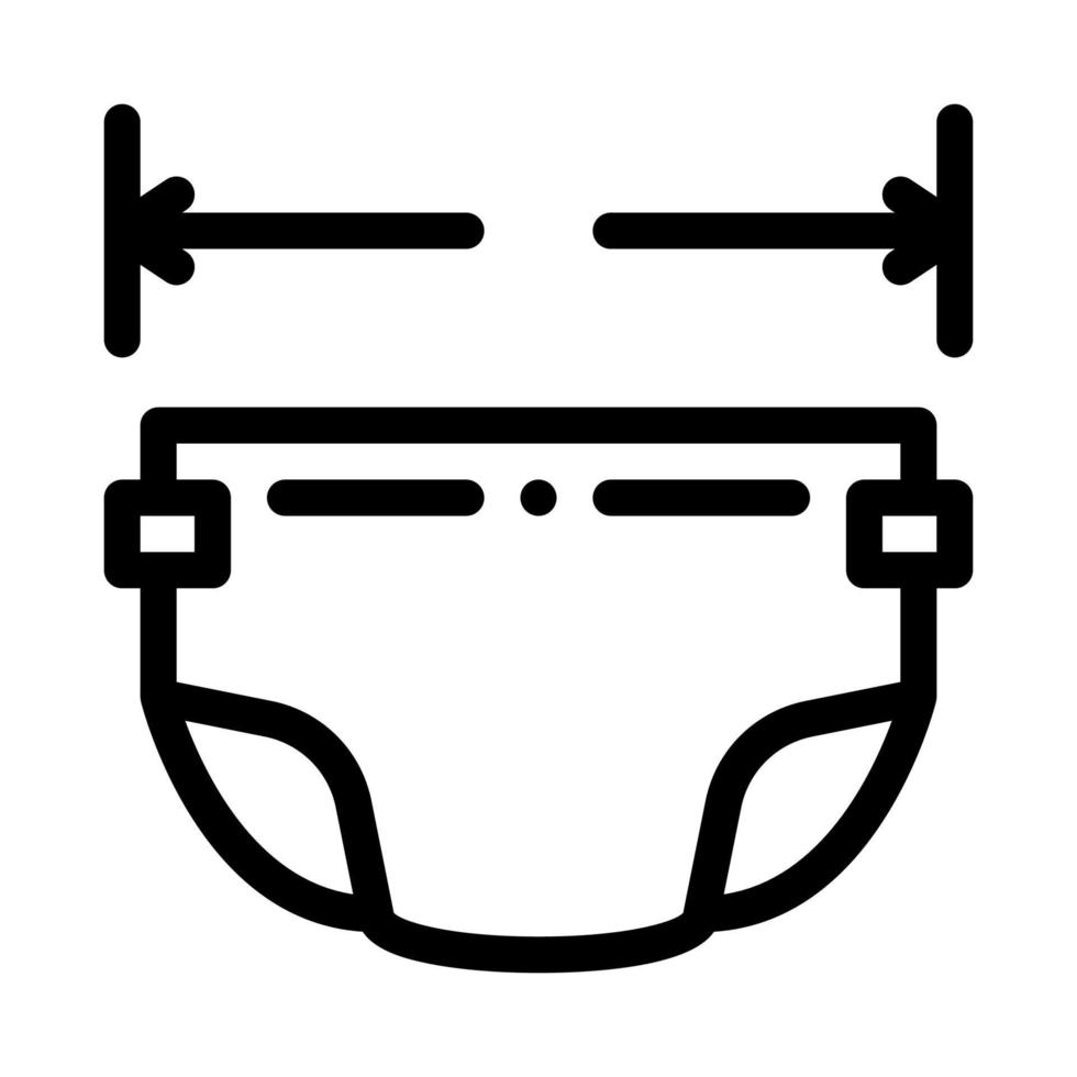 Diaper Size Icon Vector Outline Illustration