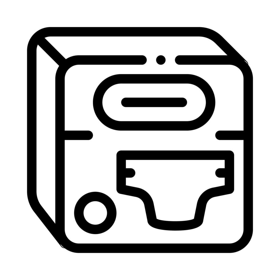 Diaper Device Icon Vector Outline Illustration