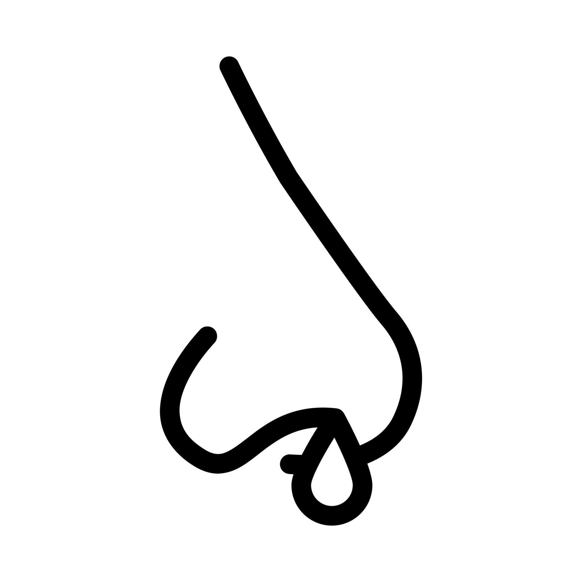 Running Nose Icon Vector Outline Illustration 17581949 Vector Art at