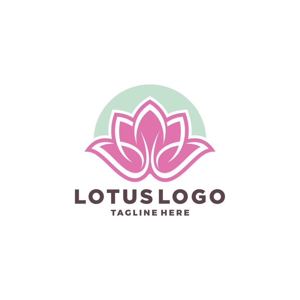 diseño de logotipo de belleza de loto vectorial con concepto creativo vector