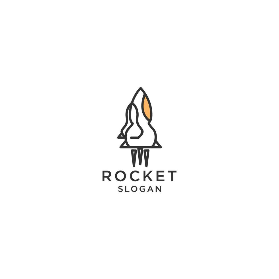 plantilla de diseño de icono de vector de logotipo de cohete