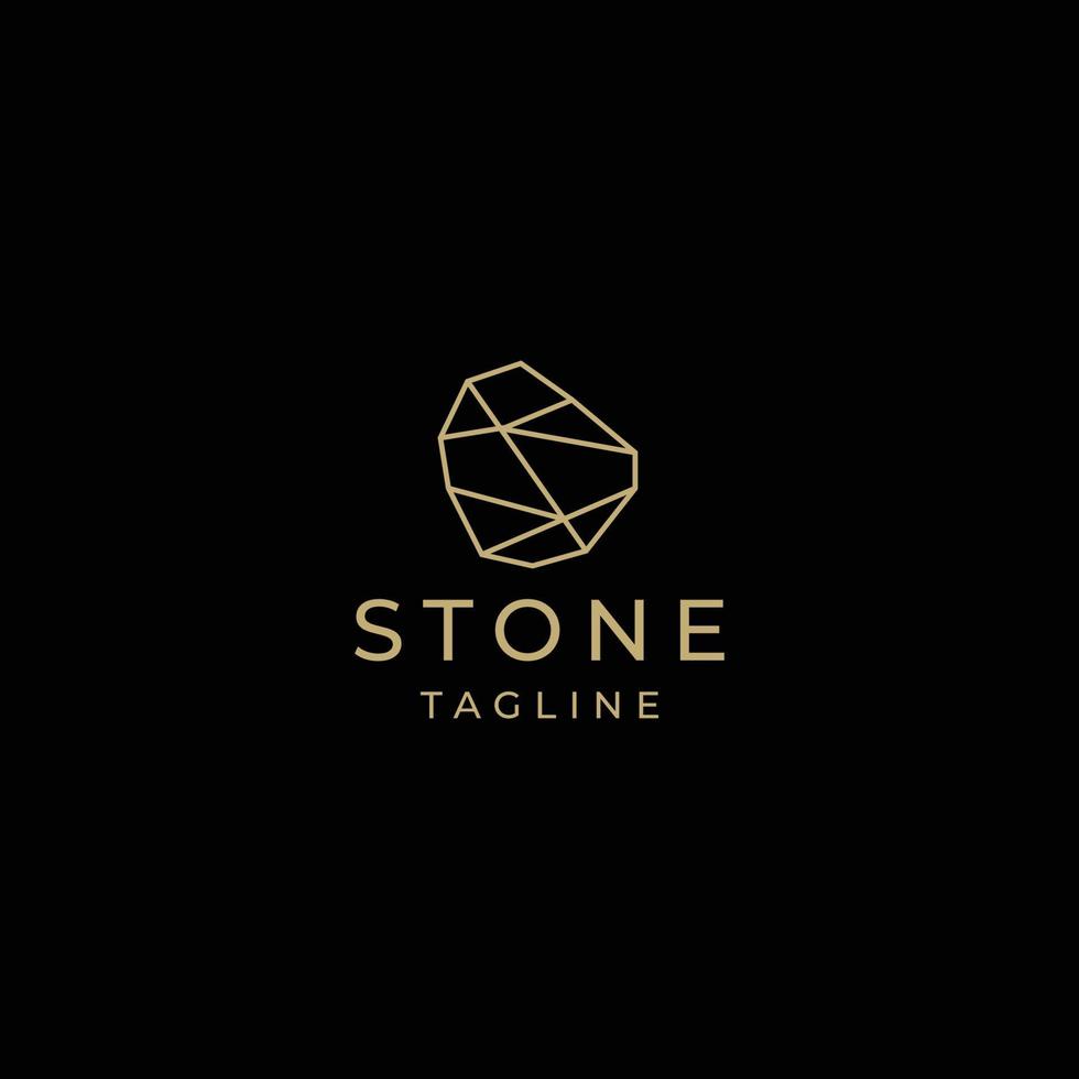 Stone gems logo design template vector