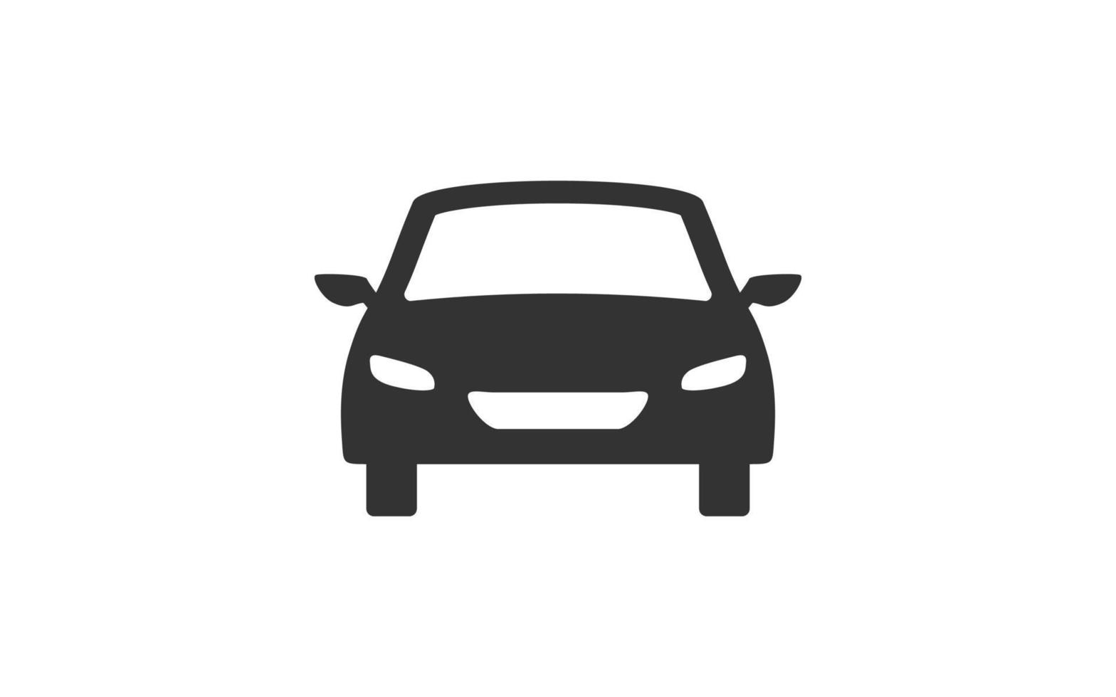 CAR front view icon logo for template vector with black color.