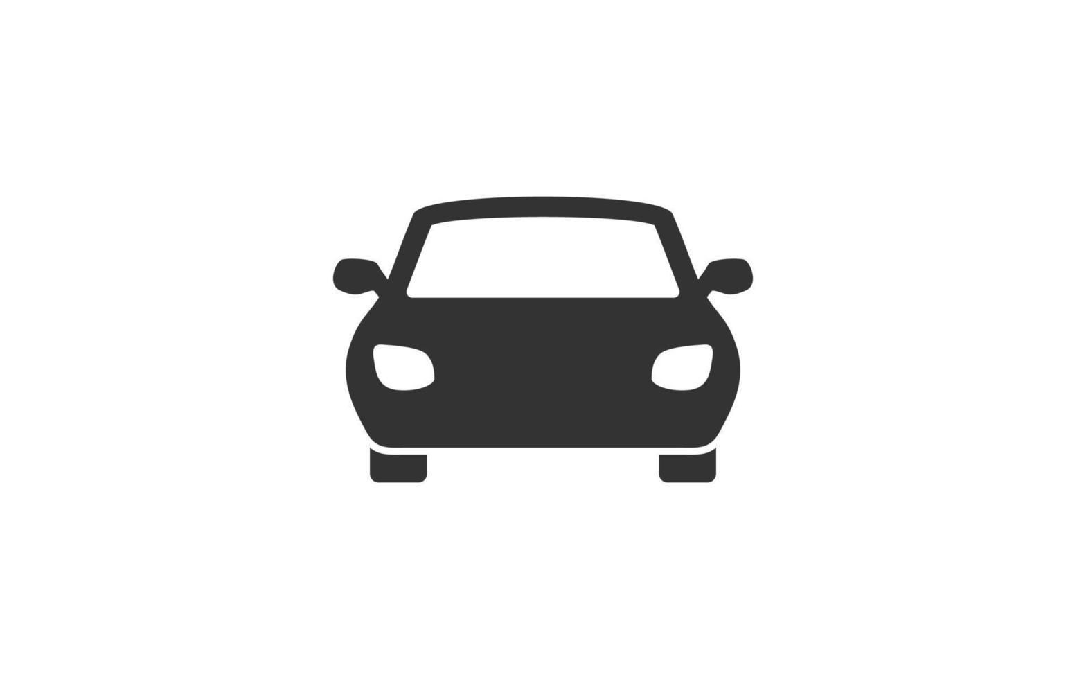 CAR front view icon logo for template vector with black color.