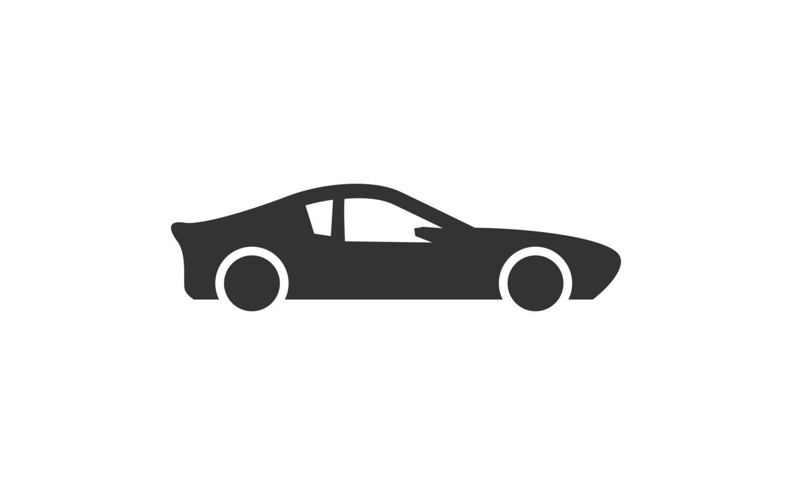 logotipo de icono de coche para vector de plantilla con color negro.