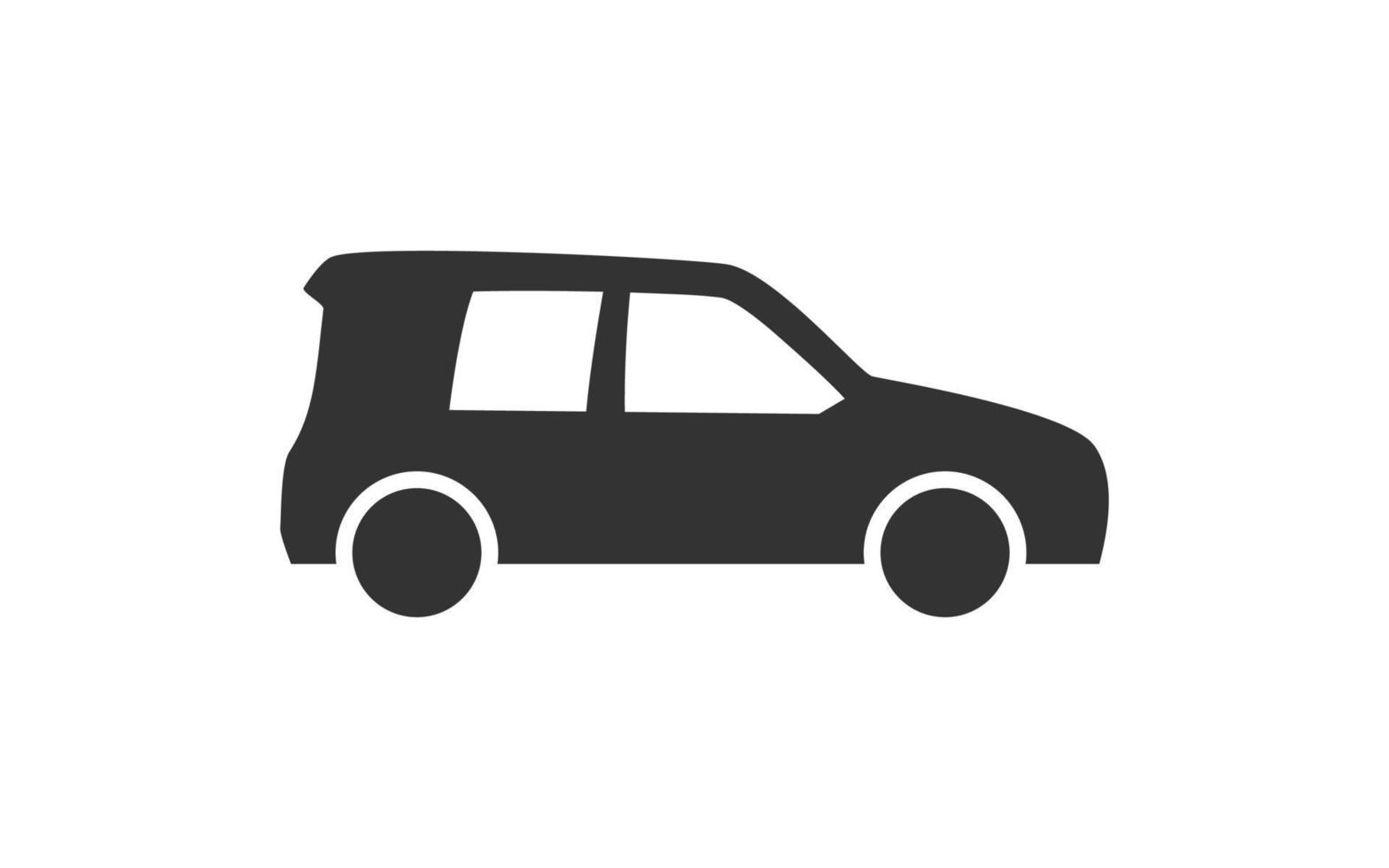 logotipo de icono de coche para vector de plantilla con color negro.