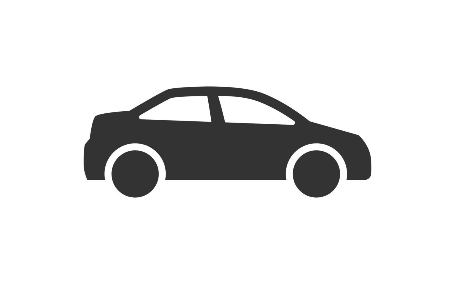 logotipo de icono de coche para vector de plantilla con color negro.