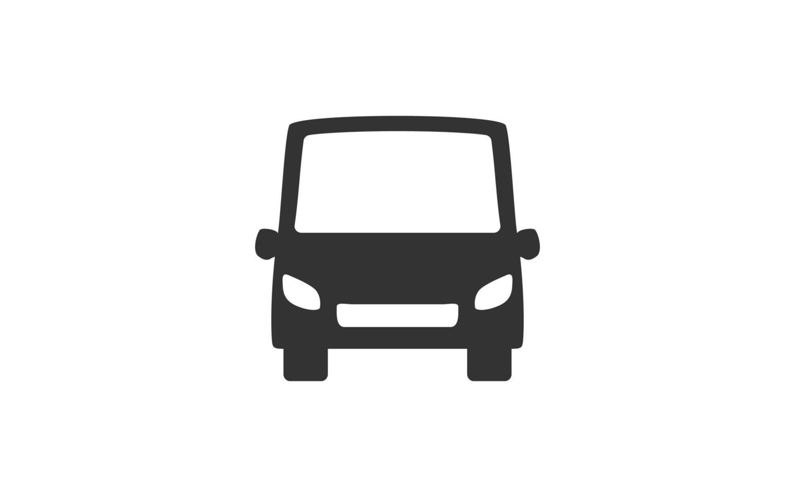 CAR front view icon logo for template vector with black color.