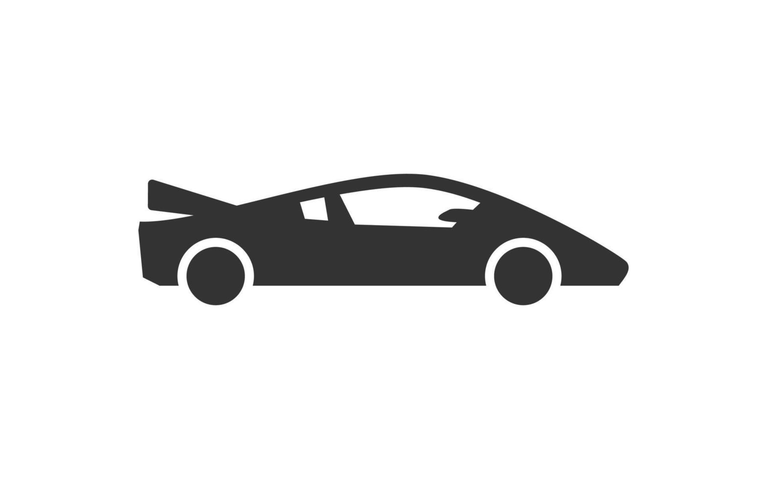 logotipo de icono de super coche para vector de plantilla con color negro.