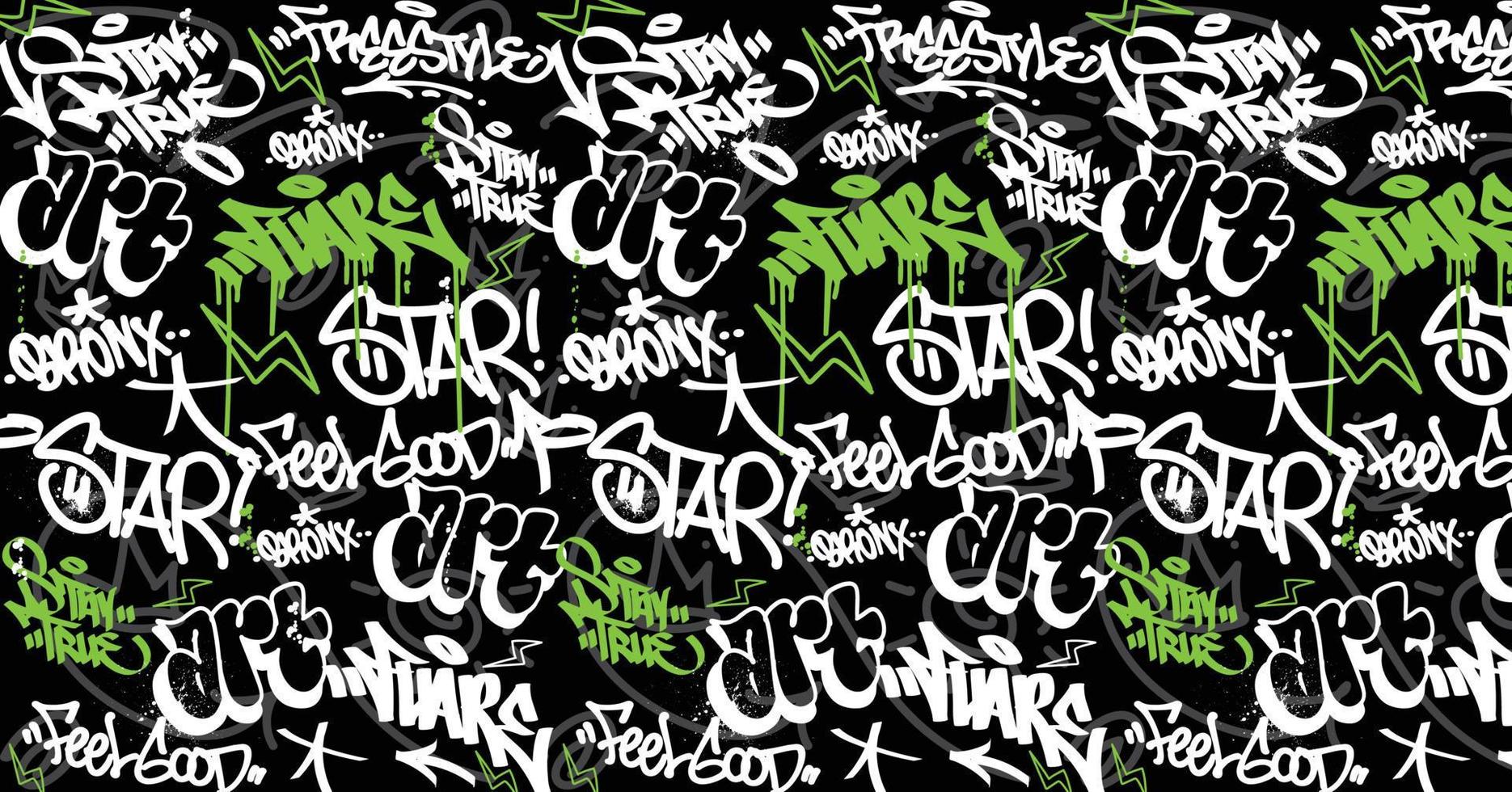 Graffiti art background with scribble throw-up and tagging hand-drawn style. Street art graffiti urban theme for prints, patterns, banners, and textiles in vector format