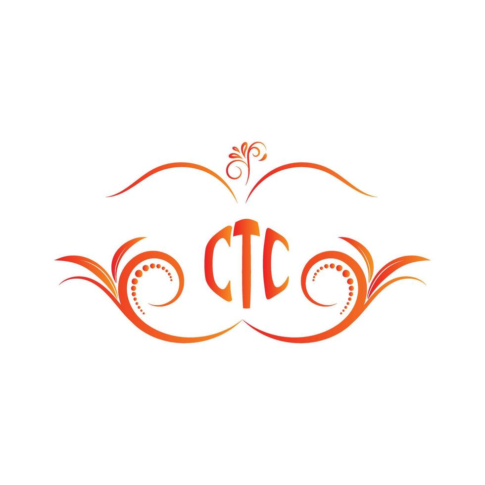 CTC Letter logo design CTC vector logo CTC with shape CTC template