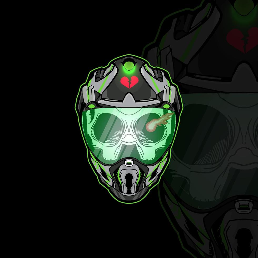 Skull Race Helmet vector