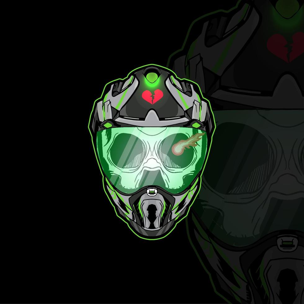 casco de carreras de calaveras vector